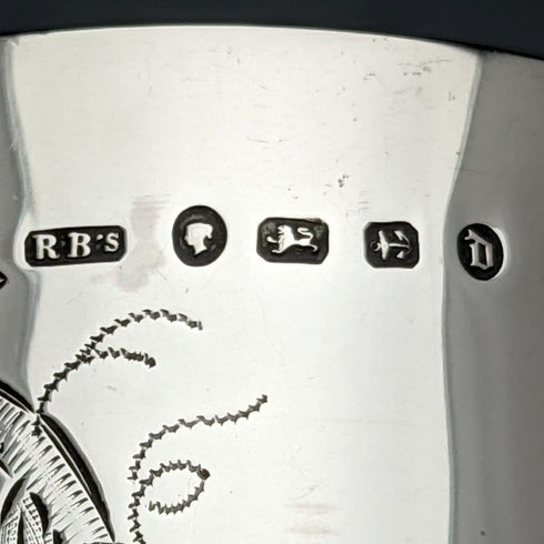 1878年 英国アンティーク 純銀(925シルバー) 大型ゴブレット 178g Rolason Brothers